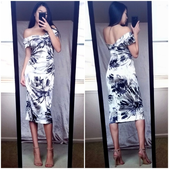 maggy london off the shoulder dress